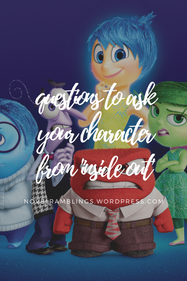 inside out character questions writing writer author help #amwriting #amrevising #amediting movie blog blogger pin pinterest